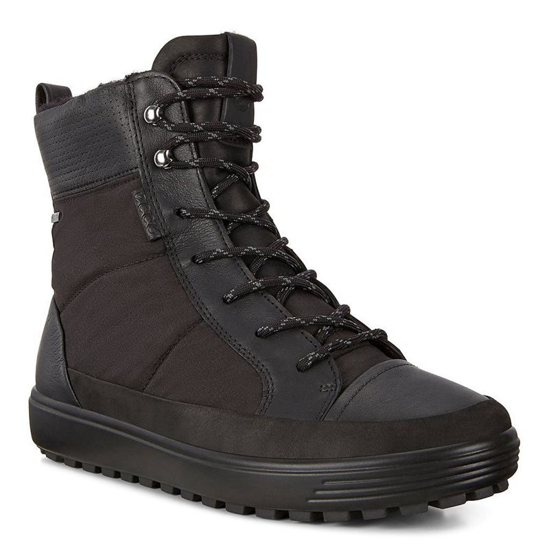 Bota De Invierno Ecco Soft 7 Tred Para Mujer,Negras,120946-TFC